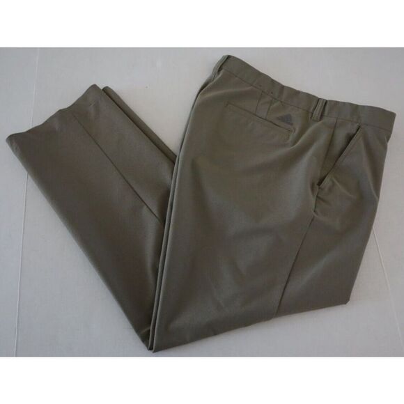adidas CD9848 Men's Sz 38x32 Beige Active Performance Straight Leg Khaki Pants - Picture 4 of 9